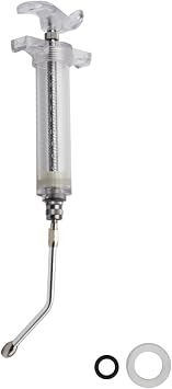 20ML Syringe with Drench Nozzle, Adjustable Dosage Detachable Drench Livestock Birds Feeding Syringe Gun for Cats Dogs Kitten Puppy Bunny Small Animals Newborn Pet Feeder Nursing Supplies S-20ML
