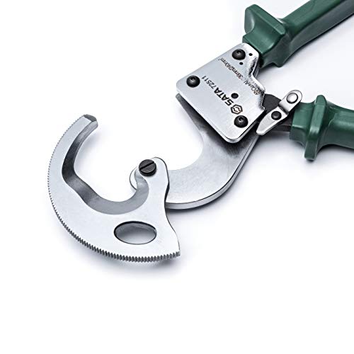 Sata 240Mm Ratcheting Cable Cutters, With Heavy-Duty Drop- Forged Alloy Steel Jaws And Ergonomic Green Nonslip Handles - St72511 #TOP1