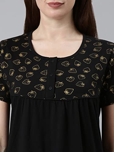 Image of KRYPTIC Womens Pure Cotton Printed Maxi Nightdress