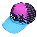 Grace Folly Foam Trucker Hat Snapback Mesh Baseball Cap for Men or Women (Palm- Pink & Teal)