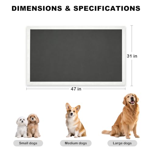 Image of Extra Large 31 inchx47 inch 40 Pcs Odor-Control Super Absorbency Charcoal Pee Pads for Dogs & Cats - Leak-Proof Thicken Disposable Potty Pads