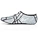 JustOneStyle NBERA Barefoot Flexible Water Skin Shoes Aqua Socks for Beach Swim Surf Yoga Exercise (6.XL (US W:8~9 M:7~8), Black Gray)