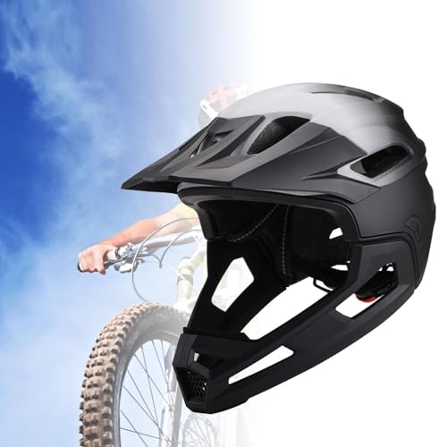 Image of BNF Full Face Bike Ventilation Comfortable Downhill PC EPS Bicycle Black White
