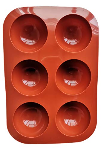 2 PCS (Small) 1.95 inch Small Half Hole Circle Semi Ball Chocolate Dessert Mold Silicone Cavity Globe Candy Mold Kitchen Baking Pan - Thumbnail 2