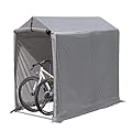 6x3 Ft Outdoor Storage Shed, Waterproof Portable Storage Shed Shelter with Roll-up Zipper Door & Ventilated Windows for Motorcycle, Bike, Tools