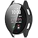 TENOC Watch Case Compatible with Samsung Galaxy Watch 7 40mm, Black Protective Cover Built-in Tempered Glass Screen Protector for Women Men