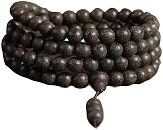 Indonesian Dalakan Sunken Old Wood Agarwood Bead Bracelet 8mm Buddha Bead Wooden Bracelet Natural Prayer Beads