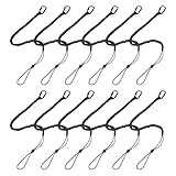 12 Pack Safety Tether Tool Lanyard, Standard Length Safety Tool Leash Fall Protection Tether with Screw Lock Carabiner & Adjustable Loop End, Maximum Weight Limit 9KG/19.8LBS