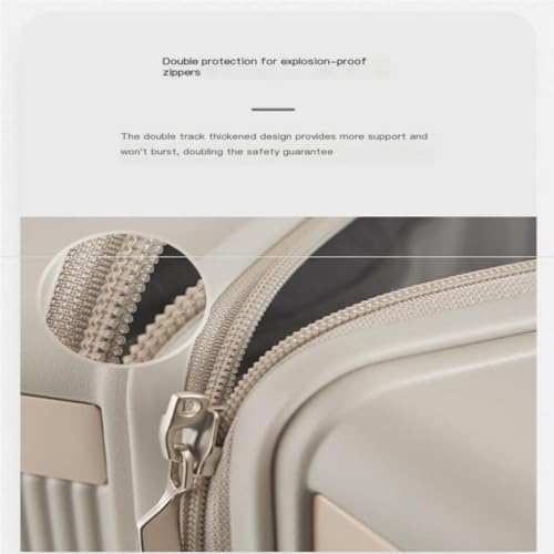 Suitcase Wide Trolley Suitcase Women's Universal Wheel Small Lightweight Boarding Case 24-inch Password Suitcase Luggage(Noir,24in)3