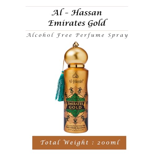 Image of Emirates Gold Perfumed Spray For Men & Women - 200ml | Long Lasting & Captivating Fragrance | Body Spray