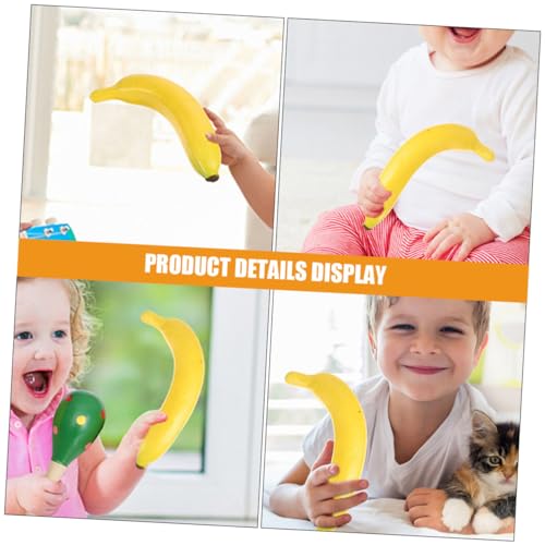 PRETYZOOM 4pcs Simulated Banana Fake Fruit Artificial Fruit Decor Banana Models Fruit Photography Props False Fruit Ornament Banana Ornament Simulated Fruit Adornment Imitation Banana