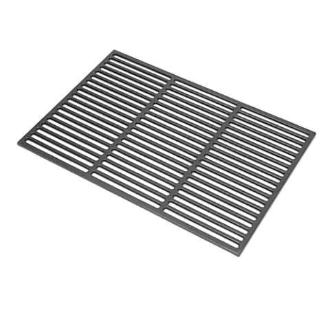 GFTIME Żeliwny ruszt do grillowania, 60 x 40 cm, emaliowany, prostokątny, do BBQ, grilla gazowego, grilla na węgiel drzewny i wielu innych, akcesoria do grilla, masywny ruszt części zamienne, żeliwo
