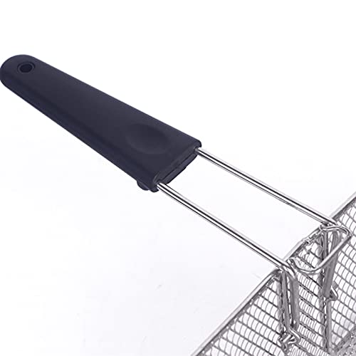 Cesta para freidora de acero inoxidable con mango extraíble para servir y escurrir en cocina 8