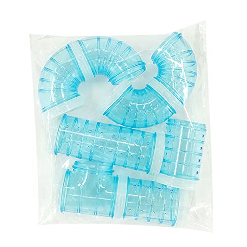 TERNCOEW Juego de 8 túneles de conexión para hámsteres, túneles transparentes, accesorios de jaula de juguete, juego de juguetes para hámsteres, juego de túneles externos