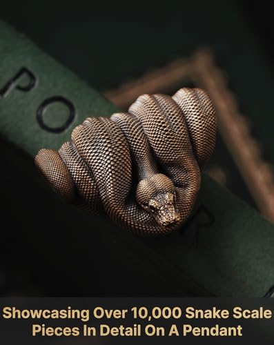 COPPERTIST.WU Emerald Tree Boa Pendant, Snake Gothic Necklace, Unique Fantasy Gift Jewelry Charm Accessories for Men/Women2