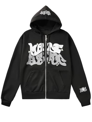 Amazon.com: GASHIK Y2K Hoodies for Girls Long Sleeve Zip Up