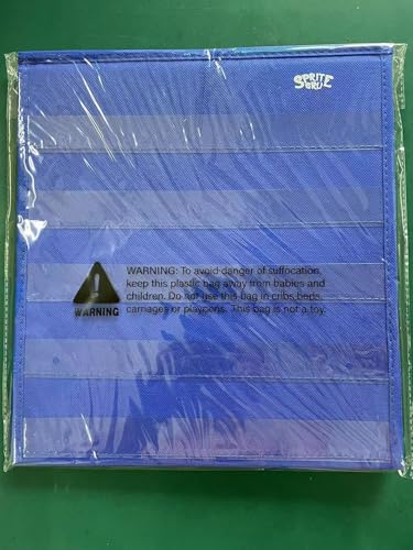 image for SpriteGru Blue Tabletop Desktop Pocket Chart with Bonus 20X Dry Erase 