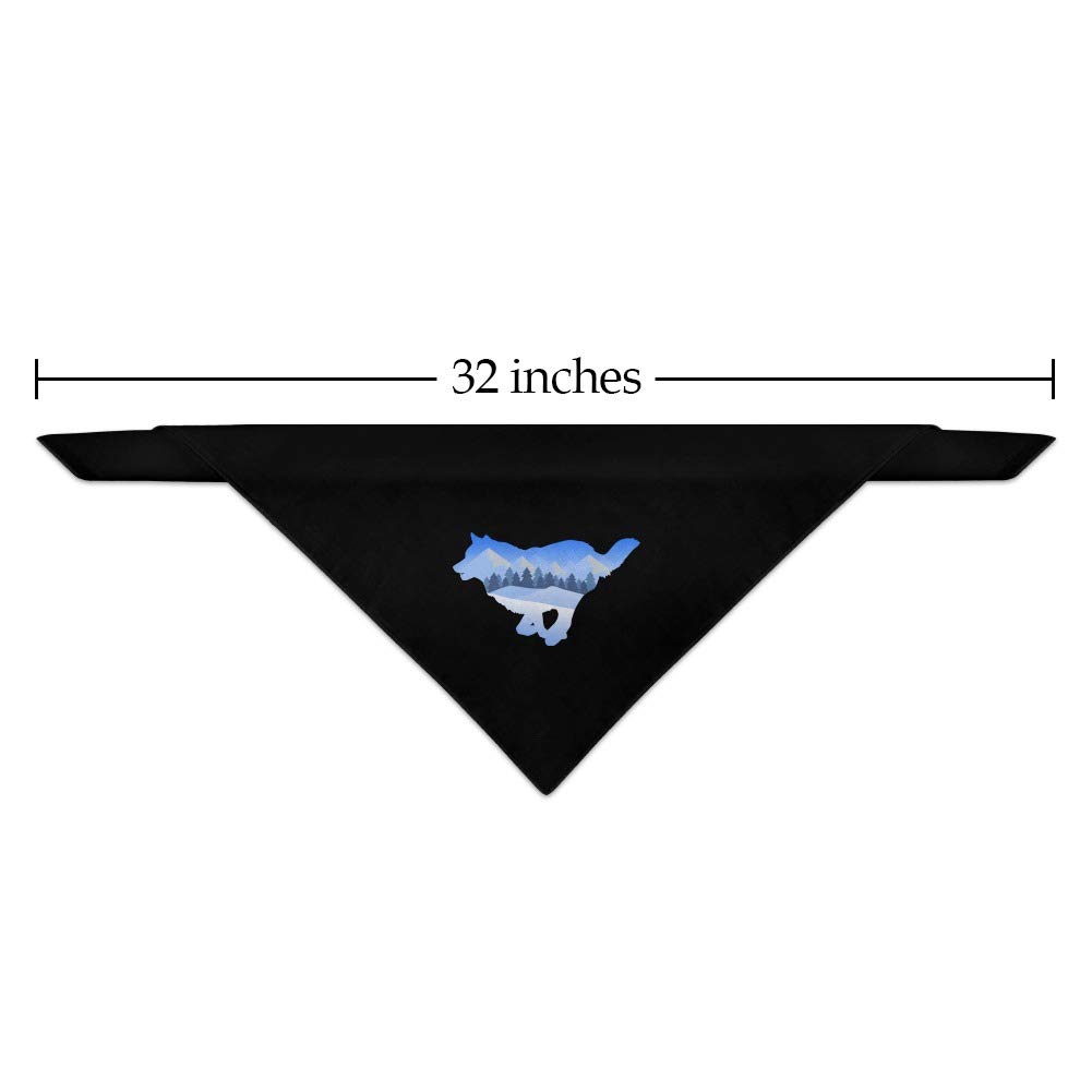 GRAPHICS & MORE Wolf Silhouette Running Snow Scenery Dog Pet Bandana