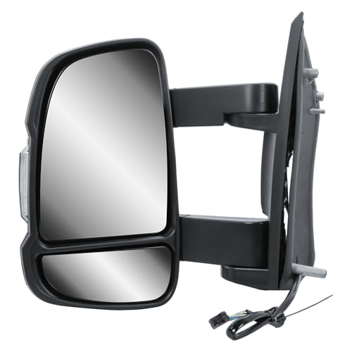 Rétroviseur gauche côté passager N/S électrique et chauffant manuel pliable bras long pour Fiat Ducato, Peugeot, Boxer, Citroën Relay 2006 à 2023,...