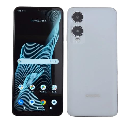 Cricket Icon 6 (SL219C) smartphone, front view, white color