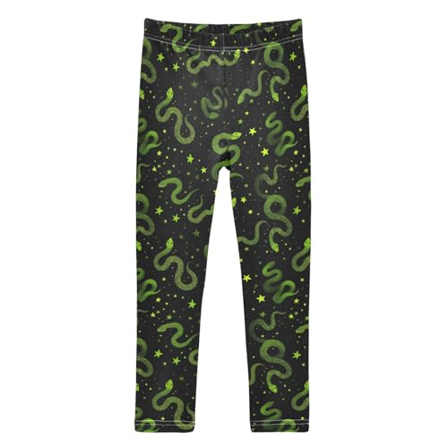 Girls Leggings Soft Toddler Ankle Length Bottoms Snakes Kids Dance Yoga Pants 4-10 Years