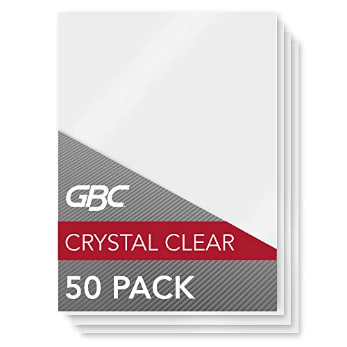 GBC Laminating Sheets, Thermal Laminating Pouches, Menu Size, 10mil, HeatSeal Crystal Clear, 50 Pack (3200419)