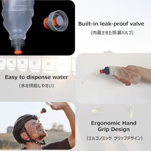 Image of Azarxis Running Water Bottles Flask BPA Free Leakproof Hydration Vest Packs Waist Belt Replacement for Triathlon Marathon Hiking Cycling Climbing Runner
