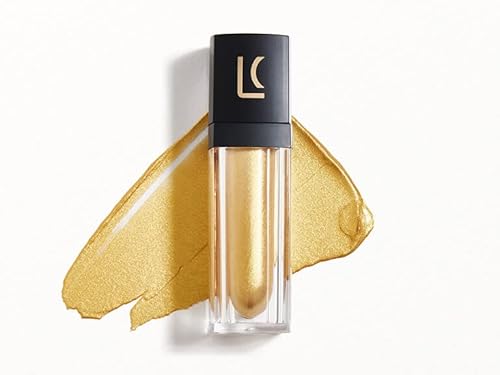 Lucky Chick Liquid Shimmer Eyeshadow - Glittering Gold - Natural Blendable Gel For All Day Wear - Paraben-Free, Cruelty-Free, Vegan Formula #TOP1