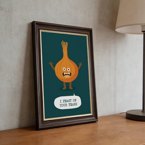 Poster citations oignon drôles déco salon 61x91cm