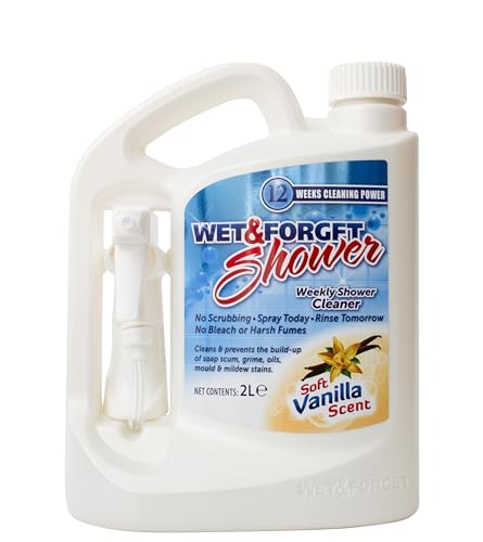 Wet & Forget Weekly Shower Cleaner, No Scrubbing Required, No Bleach Formula, Vanilla Scented, 2L