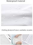 3D Couverture de fermeture à glissière Couverture imperméable Coffrets de rangement de la dressing Sacs de dressage Cache-vêtements Organisateur de suspension de sac à poussière