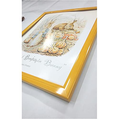 Amazon.co.jp: 可愛らしいピーターラビット絵画額 イエロー 玉ねぎ畑