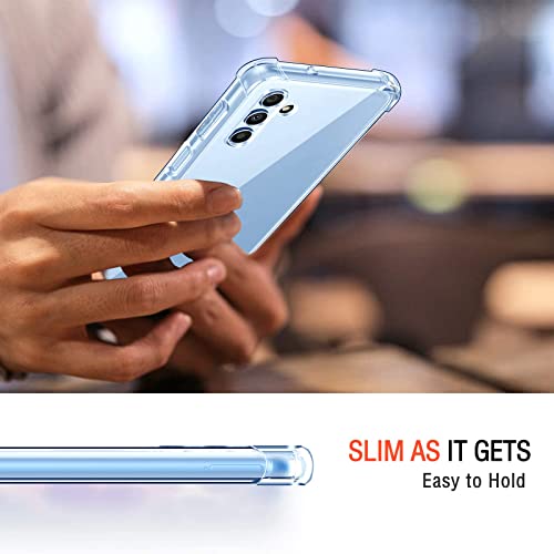 Image of Lustree Back Cover Transparent Case Compatible with Samsung Galaxy M52 5G | Clear + TPU Case with 4 Corner Air Cushion Protection & Camera Protection | Slim& Stylus Cover