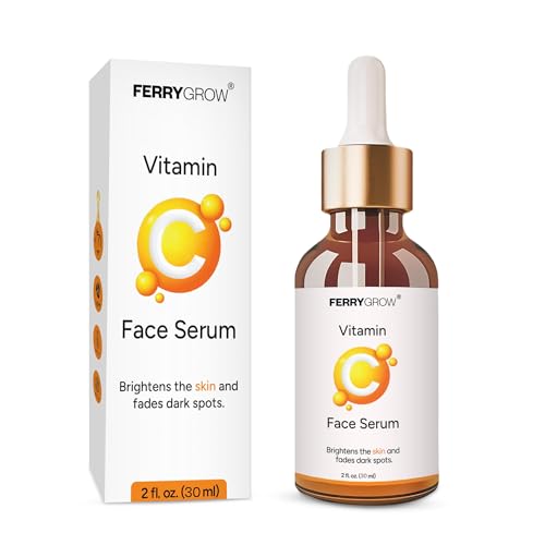 FerryGrow Vitamin C Face Serum | Brightening & Dark Spot Corrector | Anti-Aging Skin Care for Radiant Skin | Acne Spot Treatment & Hydrating Serum for Face