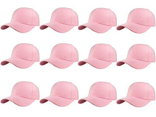 Image of Gelante Plain Blank Baseball Caps Adjustable Back Strap Wholesale LOT 12 PC'S