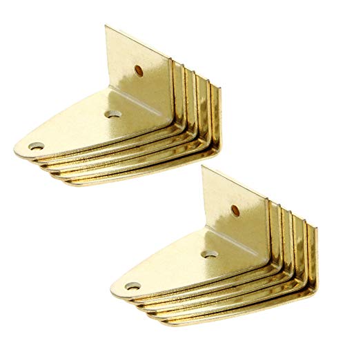 Image of MroMax Picture Photo Frame Metal Brace Bracket Hanger Gold Tone 35 x 29 x 54mm /1.38 x 1.14 x 2.13-inch Medium 10pcs