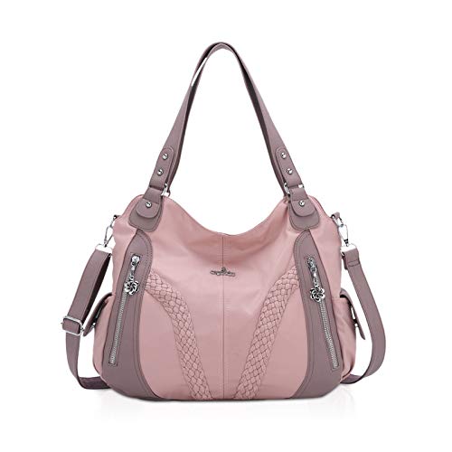 Sac d'épaule tendance rose grand cabas fourre-tout femme