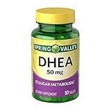 Spring Valley DHEA 50mg Dietary Supplement 50 Tablets Sugar Metabolism Vitality