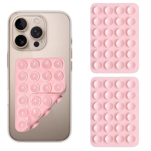 Soporte de silicona de doble cara para teléfono móvil con ventosas, sin pegamento, reutilizable, manos libres para selfies y vídeos, compatible con todos los modelos de teléfonos inteligentes