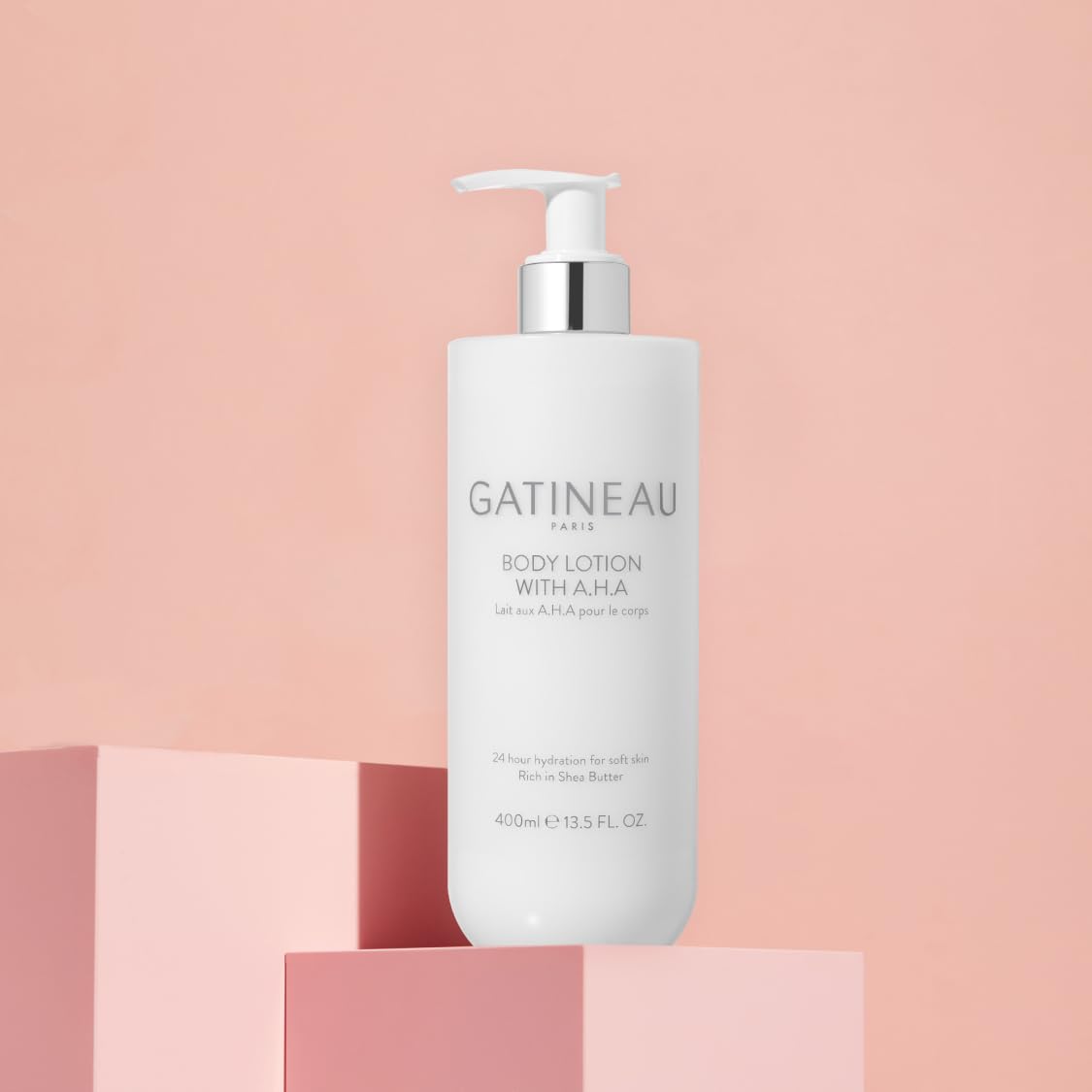 Gatineau - AHA Body Lotion, Duo Pack, feuchtigkeitsspendend für trockene Haut (400 ml x 2 Flaschen) | Hydrating Body Lotion Duo with Shea Butter Hilft trockene Haut mit AHA-Technologie zu peelen, weich zu machen und zu glätten