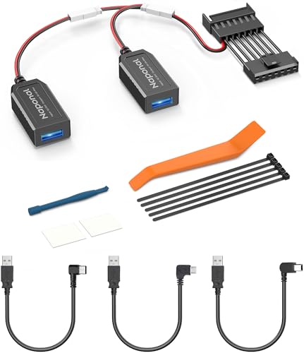 Naponal GPS Dash Cam Power Adapter, (7Pin Type B Connector)Mirror Camera Radar Charger Station GPS Dashcam Charger Cable for Select Nissan, Mitsubishi,Toyota and More with Auto-dimming Rearview Mirror