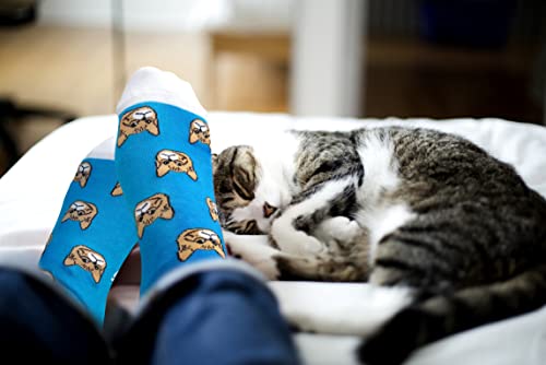 ANOTION Lustige Socken Für Tierliebhaber, Valentinstag Geburtstag Geschenk Originelle Geschenke Für Katzenliebhaber Frauen, Baumwollsocken, Rutschfeste Sock, Cat Socken Für Damen Und Herren