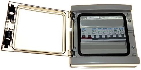 Enterprise Consumer unit 6 MCB - 100 amp isolator switch and 2x 6A, 2x 16A, 2x 32A circuit breakers