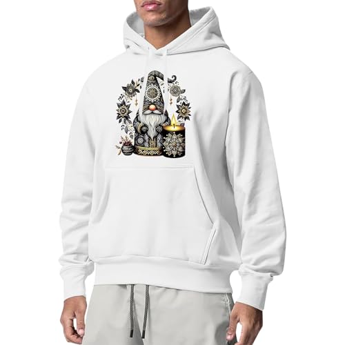 Christmas Cute Grumpy Graphic Hoodies for Men Funny Novelty Ugly Sweatshirts Casual Holiday Party Pullover Tops