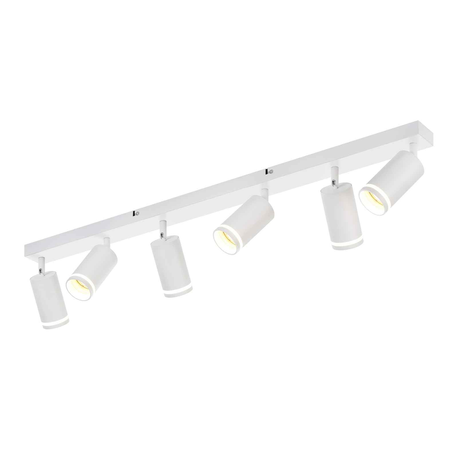 Deckenstrahler 6 Flammig Deckenlampe Schwarz GU10 Strahler für Wohnzimmer | Deckenleuchte Schwenkbar Metall Spotleuchte für Schlafzimmer Küche Wohnzimmer Flur Modern, Ohne Leuchtmittel