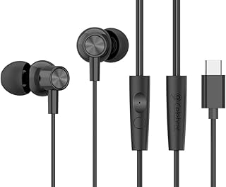 سماعات G38 داخل الأذن بدون استخدام اليدين مع موصل USB-C (أسود)