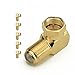 Mediabridge F-Type Right Angle Adapter - Gold Plated - 90° Female to Male Connector - 5 Pack - (Part# CONN-F81G-RA-5 )