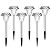 Ohuhu Stainless Steel Solar Garden Lights / Path Lights, Landscape Solar Light for Outdoor Path Patio Yard Deck Driveway and Garden, 6-pack