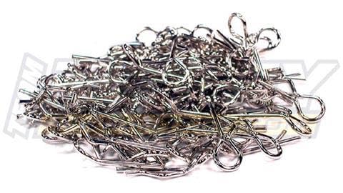 Integy RC Bent-Up Body Clips (100) for 1/10 Short Course & Monster Trucks(LxW=19.5x6.5mm)