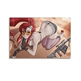 ECGDFWAZ Póster artístico de anime de Tengen Toppa Gurren-Lagann Littner Yoko, póster de arte de pared, decoración de sala de estar, dormitorio, pósteres de 30 x 45 cm, estilo sin marco